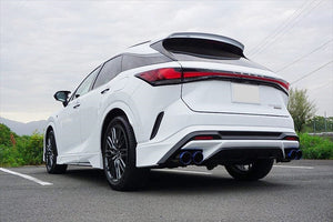 EXART ONE MUFFLER SPORTS SOUND GRAPHITE METALLIC OVAL TAIL (110MM X 70MM 4 PIECES) EXHAUST EXHAUST FOR LEXUS RX500H 5AA-TALH17 T24A-FTS EA02-LX111-FG-F-SPORT-STANDARD-BUMPER-&-REAR-BUMPER-SPOILER-SPORTY-AERO-PACKAGE