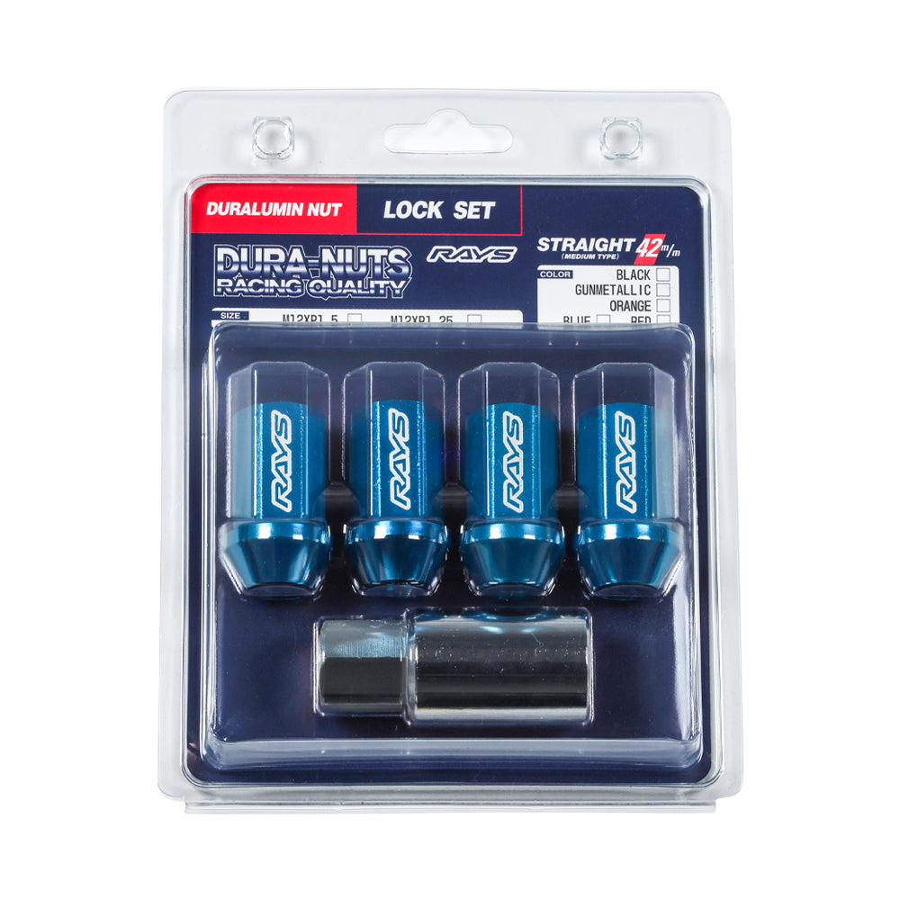 RAYS DURA-LOCK ONLY L42 STRAIGHT M14X1.5 GUNMETAL 74020001059GM