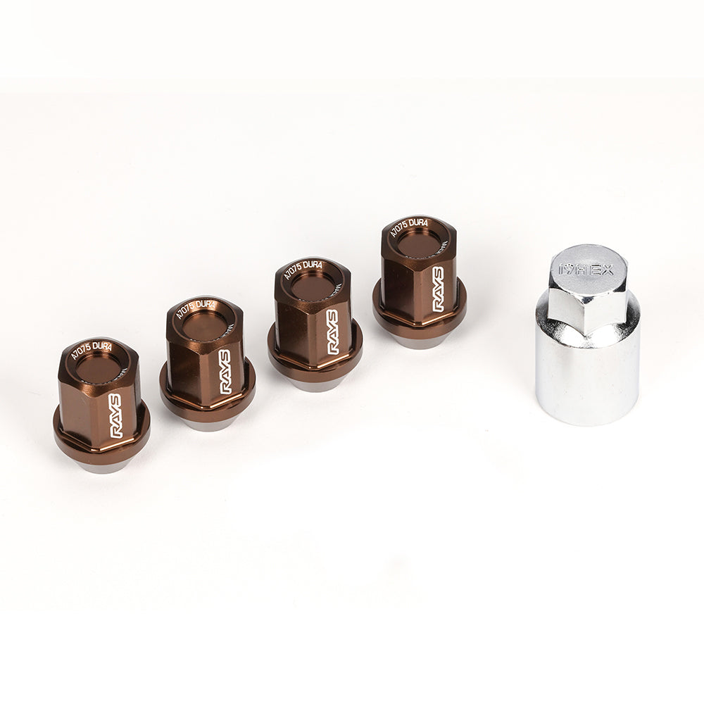 RAYS DURA-LOCK&NUT L32 4H 16PC M12X1.5 BR (BRONZE) 74020001115BR