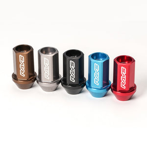 RAYS DURA-LOCK&NUT L42 STRAIGHT M14X1.5 BK (BLACK) 74020001015BK