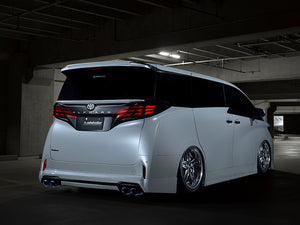ADMIRATION DEPORTE REAR HALF SPOILER FOR DUAL EXHAUST (LEFT & RIGHT) UNPAINTED FOR TOYOTA ALPHARD 40 45 ADMIRATION-00009