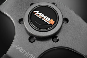MINE'S D-S BUCKSKIN BLACK STITCHING STEERING WHEEL MINES-00003