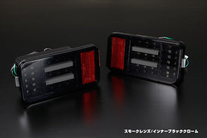 REVIER REIZ TAIL LAMP VER.1 & LED BACK LAMP SET SMOKE INNER BLACK PLATING FOR SUZUKI DA16T CARRY TRUCK SUPER CARRY DA63T DA65T LTL-SZ10-CJM-V1-LTL-SZ12-SC-DA63T