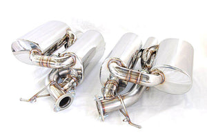 KREISSIEG FIRST CAT-BACK F1 SOUND VALVETRONIC EXHAUST SYSTEM TITANIUM FLOATING CURL TAIL SANDBLASTED KSG LOGO MARK FOR BMW E60 M5 BME60-03-TITANIUM