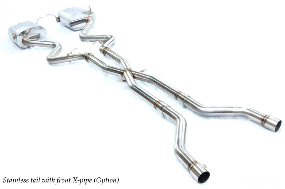 KREISSIEG CAT-BACK F1 SOUND VALVETRONIC EXHAUST SYSTEM TITANIUM FLOATING CURL TAIL SANDBLASTED KSG LOGO MARK FOR BMW E90 M3  BME90-03-TITANIUM