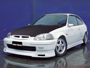 FEEL'S HONDA TWINCAM LIGHTWEIGHT BONNET (NORMAL SHAPE) PLAIN CARBON FOR HONDA CIVIC EK9 FEELS-00503