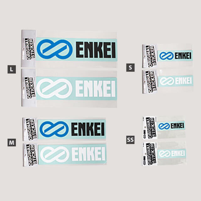 ENKEI CUT-OUT LOGO STICKER BLUE S 27MM X 110MM FOR  ENKEI-00044