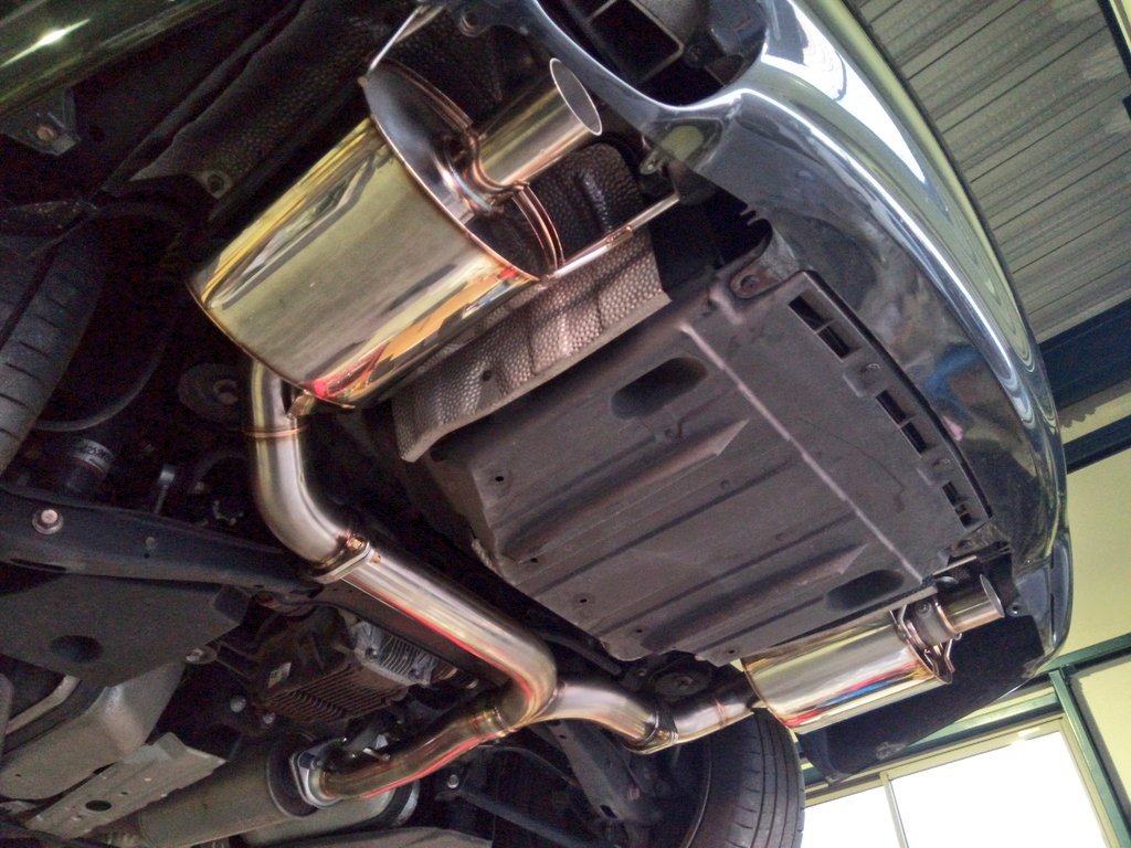 BADMOON RACING RPM REAR PIECE MODIFY MUFFLER EXHAUST FOR HONDA CIVIC FD2 BADMOONRACING-00001