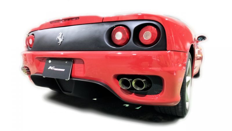 KREISSIEG F1 SOUND VALVETRONIC EXHAUST SYSTEM SUPER HOWLING VER. STAINLESS STEEL FLOATING CURL TAIL SANDBLAST KSG LOGO MARK FOR FERRARI F360 MODENA SPIDER F360-13-STAINLESS-MODENA