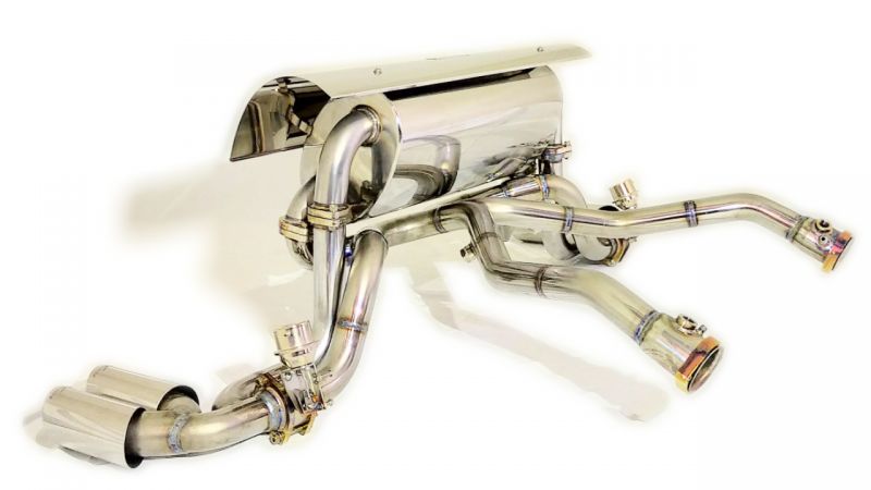 KREISSIEG F1 SOUND VALVETRONIC EXHAUST SYSTEM SUPER HOWLING VER. STAINLESS STEEL FLOATING CURL TAIL SANDBLAST KSG LOGO MARK FOR FERRARI F360 MODENA SPIDER F360-13-STAINLESS-MODENA