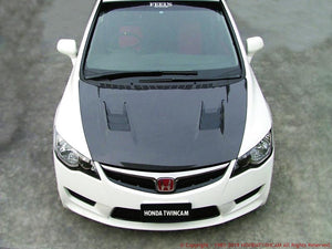 FEEL'S HONDA TWINCAM LIGHTWEIGHT BONNET (WITH AIR DUCT) PLAIN WEAVE CARBON FOR HONDA CIVIC FD2 TYPER FEELS-00232