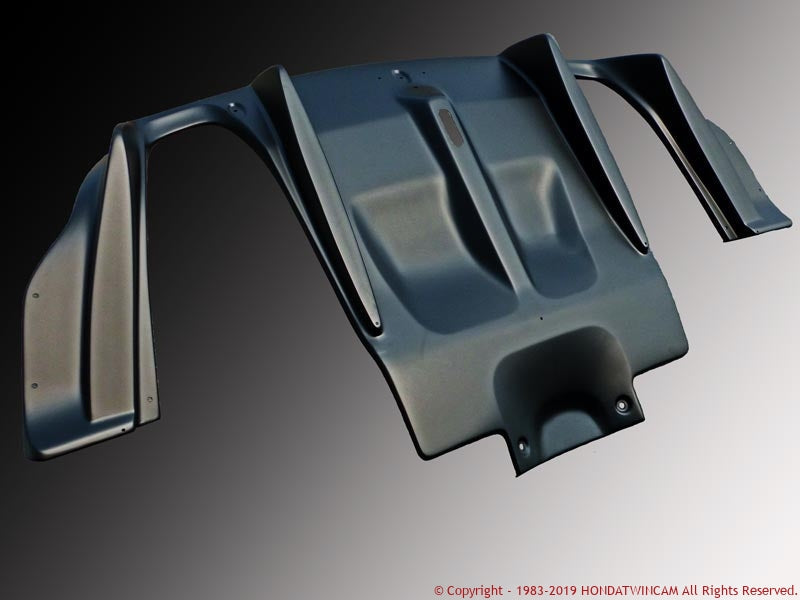 FEEL'S HONDA TWINCAM REAR DIFFUSER PANEL FOR LEFT AND RIGHT W OUT MUFFLER MATT BLACK FOR HONDA CIVIC FD2 TYPER FEELS-00311