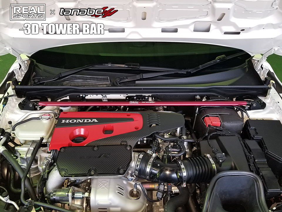 TANABE REALSPORTS X TANABE 3D TOWER BAR FOR HONDA CIVIC TYPE R FL5 RRFL1STB-F