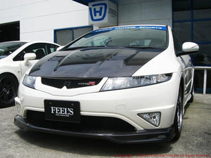 FEEL'S HONDA TWINCAM SPORTS FRONT GRILL FRP FOR HONDA CIVIC FN2 TYPE R EURO FEELS-00352