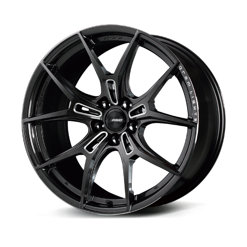RAYS GRAM LIGHTS 57FXZ 19X8J +45 5X114.3 SUPER DARK GUNMETAL MACHINED RIM EDGE DC(AAC) 58159804595AAC