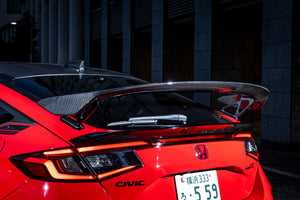 MAX ORIDO REAR WING CARBON WEATHER RESISTANT CLEAR COATING FOR HONDA CIVIC FL5 AKE-FL5-RW-CAR-BK
