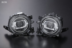 REVIER HEADLIGHT UNIT WITH BUILT-IN LED RING TYPE POSITION HALOGEN FOR SUZUKI JIMNY JB64W JB74W HL-SZ18-C-Harness-Converter
