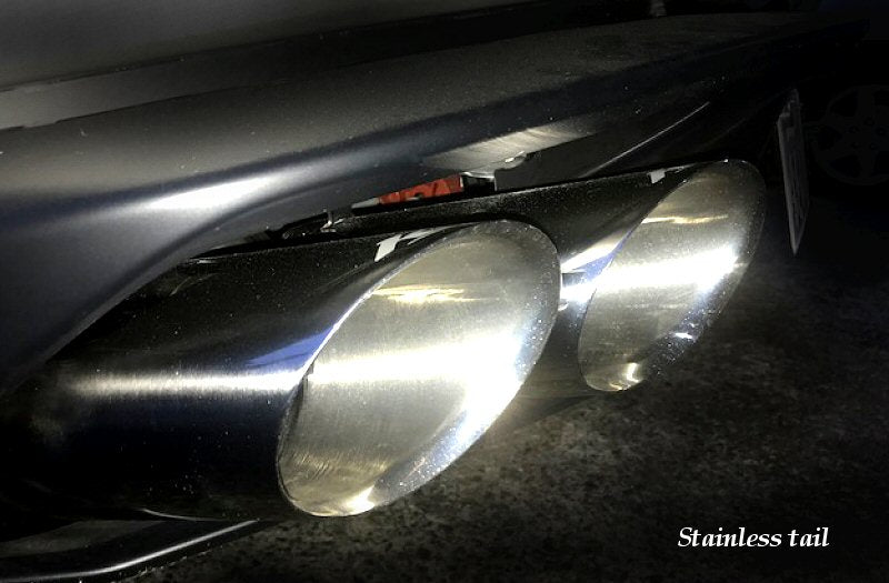 KREISSIEG CAT-BACK F1 SOUND VALVETRONIC EXHAUST SYSTEM STAINLESS STEEL FLOATING CURL TAIL SANDBLASTED KSG LOGO MARK FOR LAMBORGHINI HURACAN LP610-4 LAH-01-STAINLESS