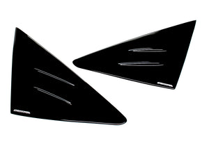 M&M HONDA VORTEX GENERATOR WINDOW PANEL FRP & GLOSS BLACK PAINT FOR 	HONDA CIVIC FL5 01010-FL5-MR08-GLOSS