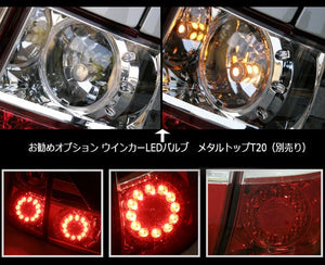 CRYSTAL EYE FUGA GT-R TYPE VULCAN LED TAIL LAMP (RED CLEAR) FOR TOYOTA ALPHARD 10 ZENKI J020RC