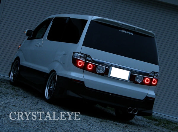 CRYSTAL EYE FUGA GT-R TYPE VULCAN LED TAIL LAMP (RED CLEAR) FOR TOYOTA ALPHARD 10 ZENKI J020RC