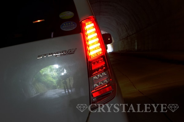 CRYSTAL EYE FIBER FULL LED TAIL LAMP V2 (MJ23S AZ WAGON) [FLOWING TURN SIGNAL SPECIFICATION] RED CLEAR FOR SUZUKI WAGON R MH23S J260RC