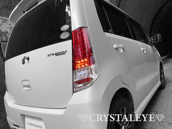 CRYSTAL EYE FIBER FULL LED TAIL LAMP V2 (MJ23S AZ WAGON) [FLOWING TURN SIGNAL SPECIFICATION] RED CLEAR FOR SUZUKI WAGON R MH23S J260RC