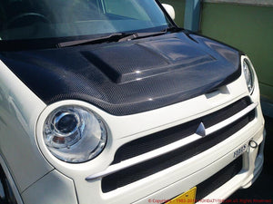 FEEL'S HONDA TWINCAM LIGHTWEIGHT AERO BONNET TWILL CARBON FOR HONDA N-ONE JG2 FEELS-00764