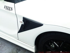 FEEL'S HONDA TWINCAM FRONT FENDER DUCT TWILL CARBON FOR HONDA S660 JW5 FEELS-00807