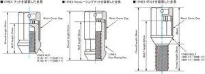 KYO-EI KICS RESIN COVER CAP FOR 17HEX NUT & BOLT BLUE CRC17U