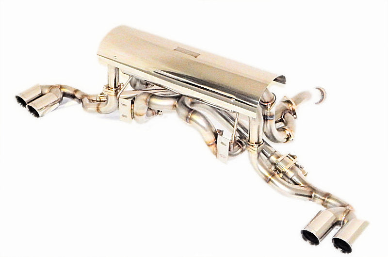 KREISSIEG F1 SOUND VALVETRONIC EXHAUST SYSTEM SUPER HOWLING VER. STAINLESS STEEL FLOATING CURL TAIL SANDBLASTED KSG LOGO MARK FOR FERRARI F430 F430-11-STAINLESS