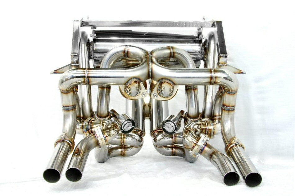 KREISSIEG F1 SOUND VALVETRONIC EXHAUST SYSTEM TITANIUM TAIL SANDBLASTED KSG LOGO MARK WITH BUMPER FOR LAMBORGHINI DIABLO 5.0 VT SV ROADSTER LAD-04-TITANIUM-WITHBUMPER