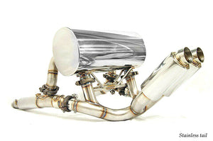 KREISSIEG F1 SOUND VALVETRONIC EXHAUST SYSTEM TITANIUM TAIL SANDBLASTED KSG LOGO MARK FOR LAMBORGHINI LP640 MURCIELAGO LAM-07-TITANIUM