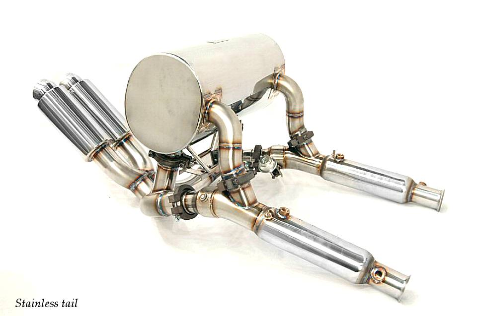 KREISSIEG F1 SOUND VALVETRONIC EXHAUST SYSTEM STAINLESS STEEL TAIL SANDBLASTED KSG LOGO MARK FOR LAMBORGHINI LP640 MURCIELAGO LAM-07-STAINLESS
