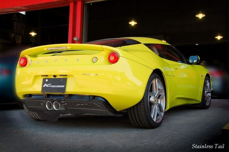 KREISSIEG CAT-BACK F1 SOUND VALVETRONIC EXHAUST SYSTEM TITANIUM FLOATING CURL TAIL SANDBLASTED KSG LOGO MARK IPS 6 SPEED AUTOMATIC FOR LOTUS EVORA LTEV-01-TITANIUM-IPS-6AT