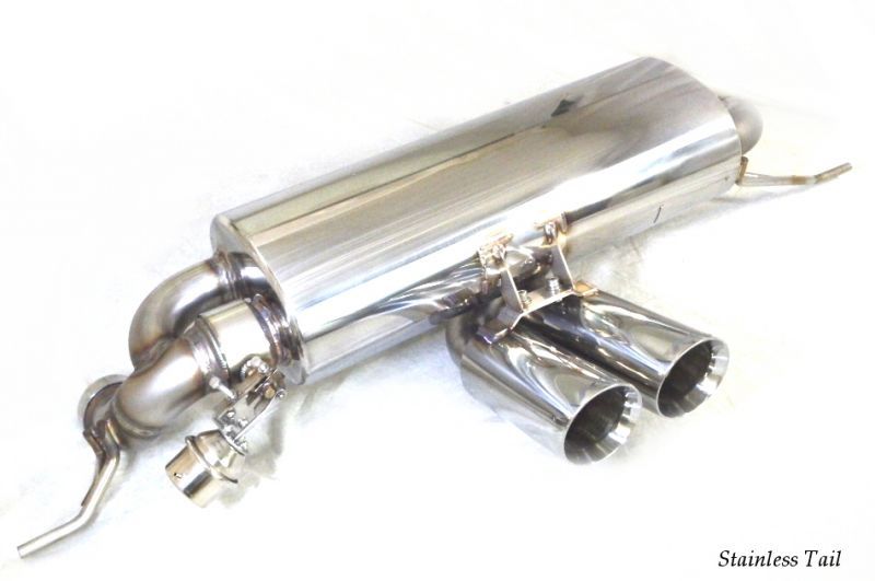 KREISSIEG CAT-BACK F1 SOUND VALVETRONIC EXHAUST SYSTEM STAINLESS STEEL FLOATING CURL TAIL SANDBLASTED KSG LOGO MARK 6 SPEED MANUAL FOR LOTUS EVORA LTEV-01-STAINLESS-6MT