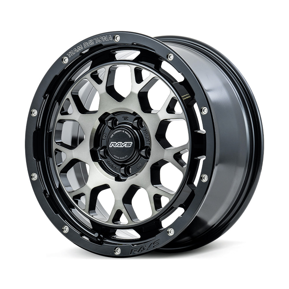 RAYS TEAM DAYTONA M9+ 16X7J +48 5X100 BLACK DISC CLEAR SMOKE (BEL) 38126704896BEL