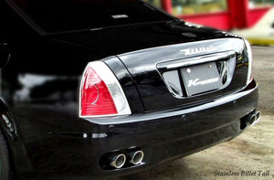 KREISSIEG CAT-BACK F1 SOUND VALVETRONIC EXHAUST SYSTEM STAINLESS STEEL BILLET FLOATING CURL TAIL SANDBLASTED KSG LOGO MARK MUFFLER TYPE-1 MISSION AT WITH VARIABLE FUNCTION FOR MASERATI QUATTROPORTE YEAR ~2007 MQP-06-STAINLESSBILLET-TYPE1-AT-YES