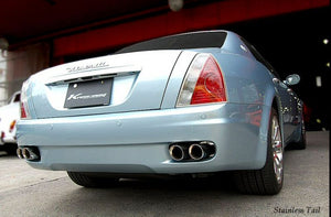 KREISSIEG CAT-BACK F1 SOUND VALVETRONIC EXHAUST SYSTEM STAINLESS STEEL FLOATING CURL TAIL SANDBLASTED KSG LOGO MARK MUFFLER TYPE-2 MISSION AT WITH VARIABLE FUNCTION FOR MASERATI QUATTROPORTE YEAR ~2012 MQP-09-STAINLESS-TYPE2-AT-YES