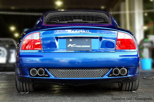 KREISSIEG CAT-BACK F1 SOUND VALVETRONIC EXHAUST SYSTEM STAINLESS STEEL BILLET FLOATING CURL TAIL SANDBLASTED KSG LOGO MARK FOR MASERATI GRANSPORT MGS-04-STAINLESSBILLET