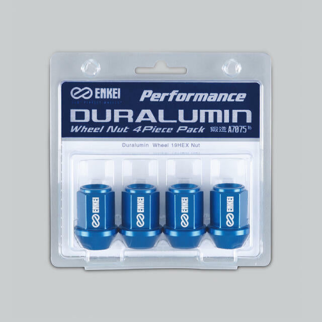 ENKEI PERFORMANCE DURALUMIN WHEEL NUT BLUE ANODIZED M12X1.25 4PCS EKN3BL-4P