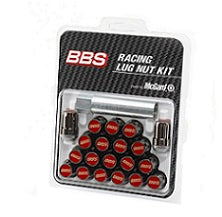 BBS RACING LUG NUT KIT (BLACK X RED) BBS RACING LUG NUT (BLACK X RED) RACING LUG NUT (RED) M12 P1.25 PLGM125BKR