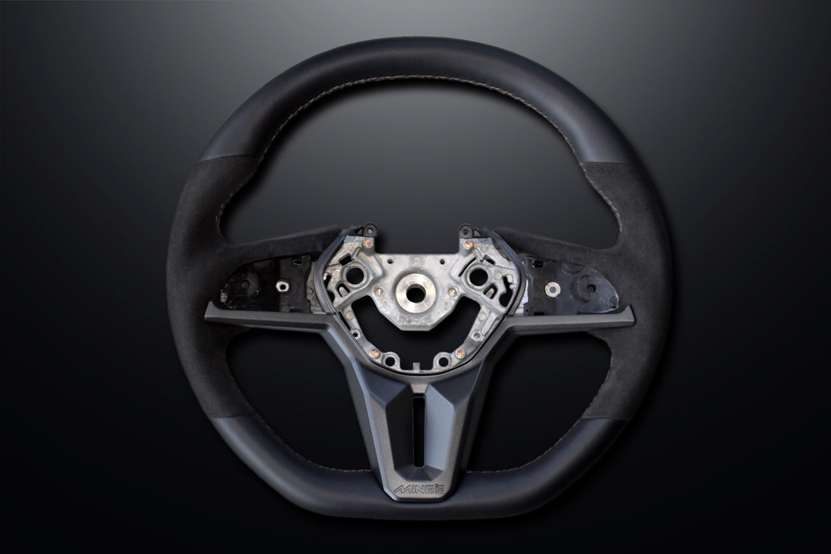MINE'S LEATHER STEERING WHEEL FOR MY17 AND LATER MODELS FOR NISSAN GT-R R35 MINES-00168