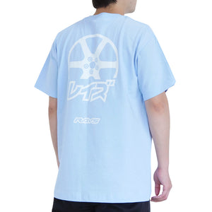 RAYS OFFICIAL T-SHIRT 25S KATAKANA RAYS WHEELS POWDER BLUE MEDIUM 740925SRAYS42