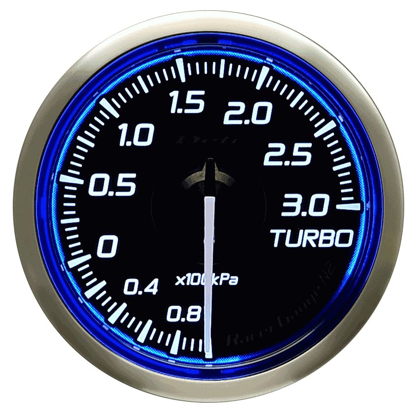 DEFI RACER GAUGE N2 TURBO -100kPa~+300kPa 52 BLUE DF16101