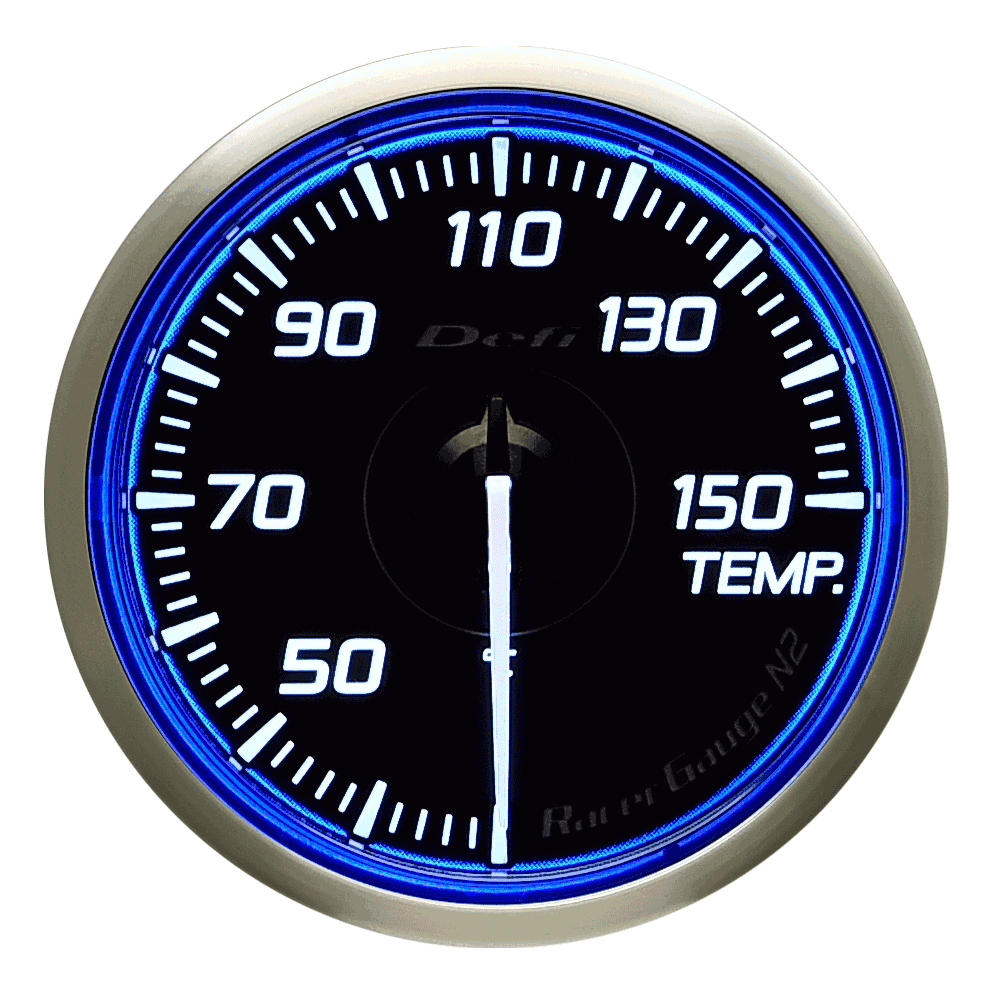 DEFI RACER GAUGE N2 TEMPERATURE 30~150C 60 BLUE DF16901