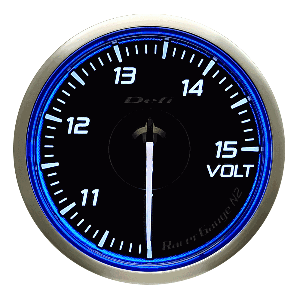 DEFI RACER GAUGE N2 BATTERY VOLT 10~15V 60 BLUE DF17101