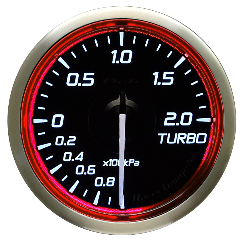DEFI RACER GAUGE N2 TURBO -100kPa~+200kPa 52 RED DF16003