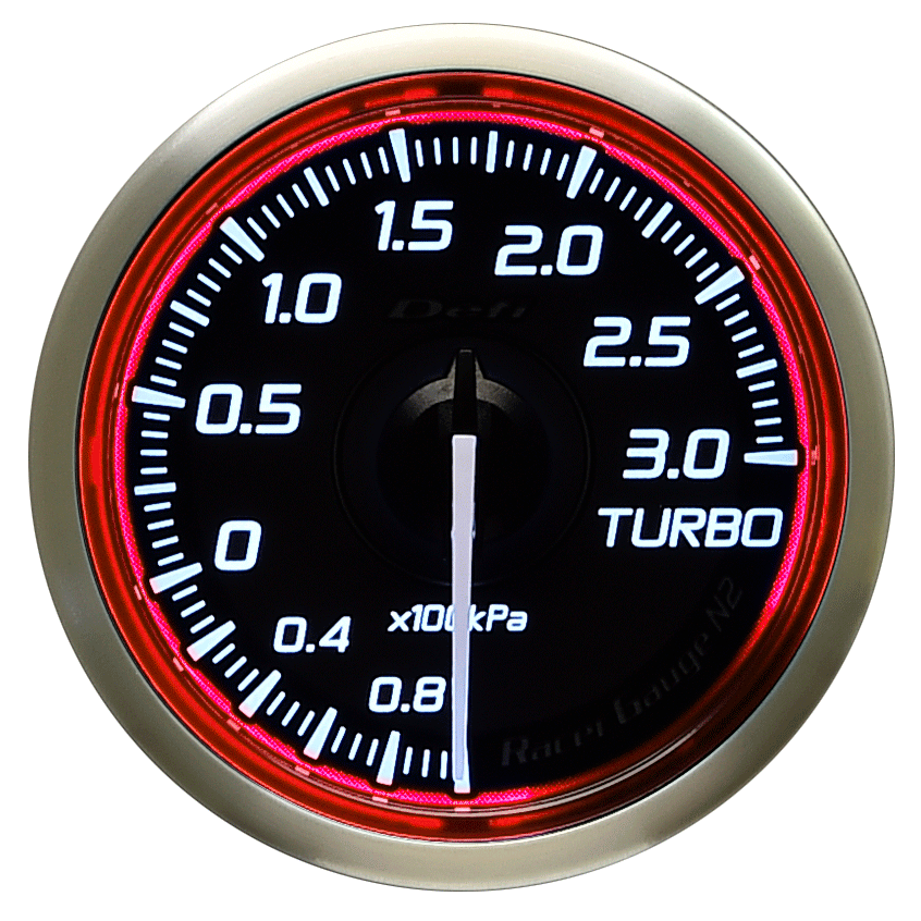 DEFI RACER GAUGE N2 TURBO -100kPa~+300kPa 52 RED DF16103