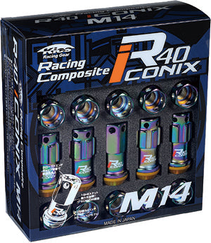 KYO-EI RACING COMPOSITE R40 ICONIX M14 X P1.25 (LOCK & NUT SET) (CAP LESS) RI-15NA
